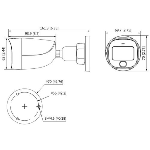 Dahua kamera HAC-HFW1209CP-LED-0280B 2Mpix 2.8mm 20m, 24/7 Full Color, 4u1, HDCVI slika 2