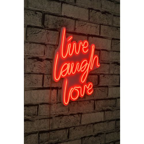 Wallity Ukrasna plastična LED rasvjeta, Live Laugh Love - Red slika 1