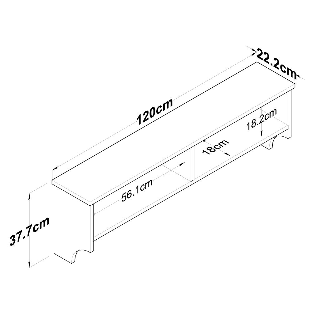 P2 - 2460 WhiteWalnut Hall Stand slika 10