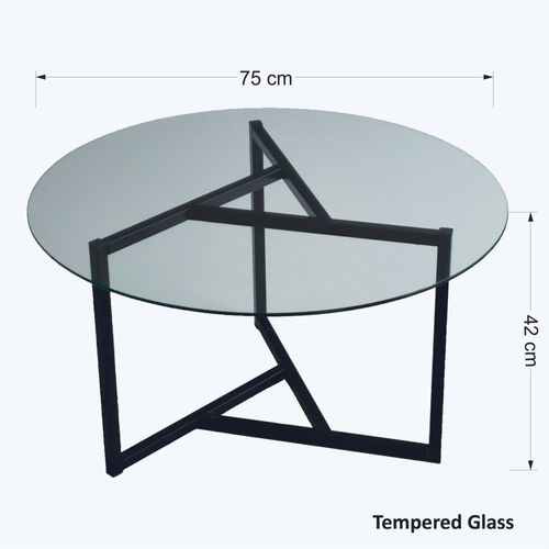 Hanah Home Trio sehpa / ÅŸeffaf temperli cam S402 Transparent
Black Coffee Table slika 9