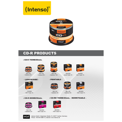 (Intenso) CD-R 700MB (80 min.) pak. 25 komada Cake Box - CD-R700MB/25Cake slika 3