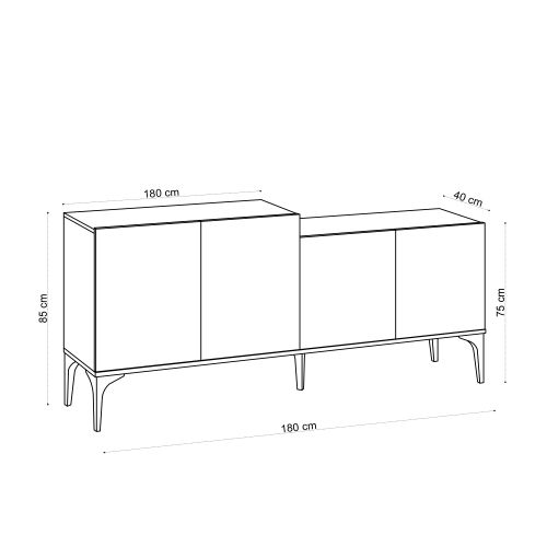 Woody Fashion Komoda, Hrast safir, Orso - Sapphire Oak slika 5