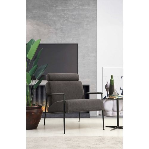 Atelier Del Sofa Toscana - Siva fotelja sa visokim naslonom slika 1