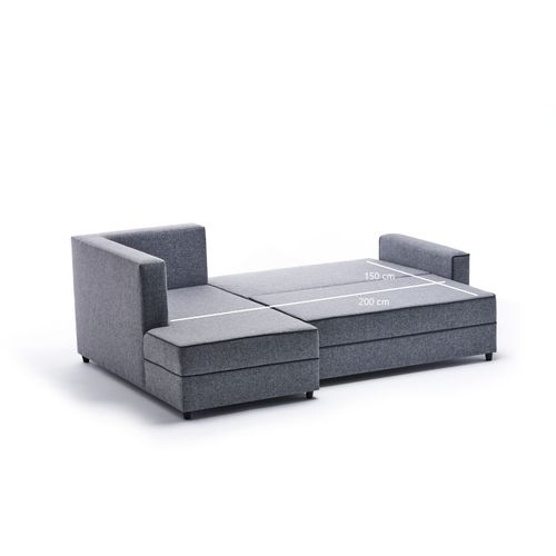 Atelier Del Sofa Kutna garnitura na razvlačenje, Sivo, Ece Left - Grey slika 8