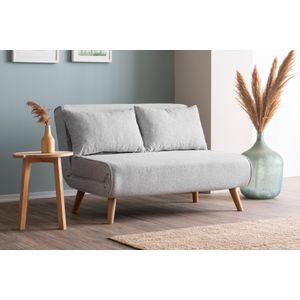 Folde 2-Sjedalni - Tkanina Teddy - Siva 2-Sjedalna Sofa na Razvlačenje