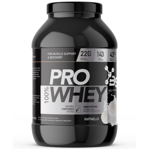 100% PRO WHEY 4.3KG BASIC SUPPLEMENTS -  Raffaello slika 1