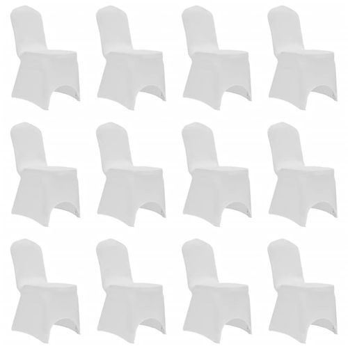 Navlake za stolice rastezljive bijele 12 kom slika 23