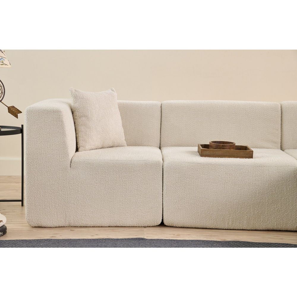Ugaona Sofa Raks - boja: krem slika 4