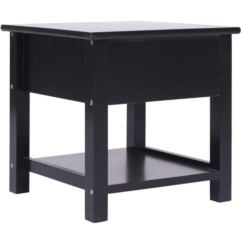 Bočni stolić crni 40 x 40 x 40 cm od drva paulovnije slika 28