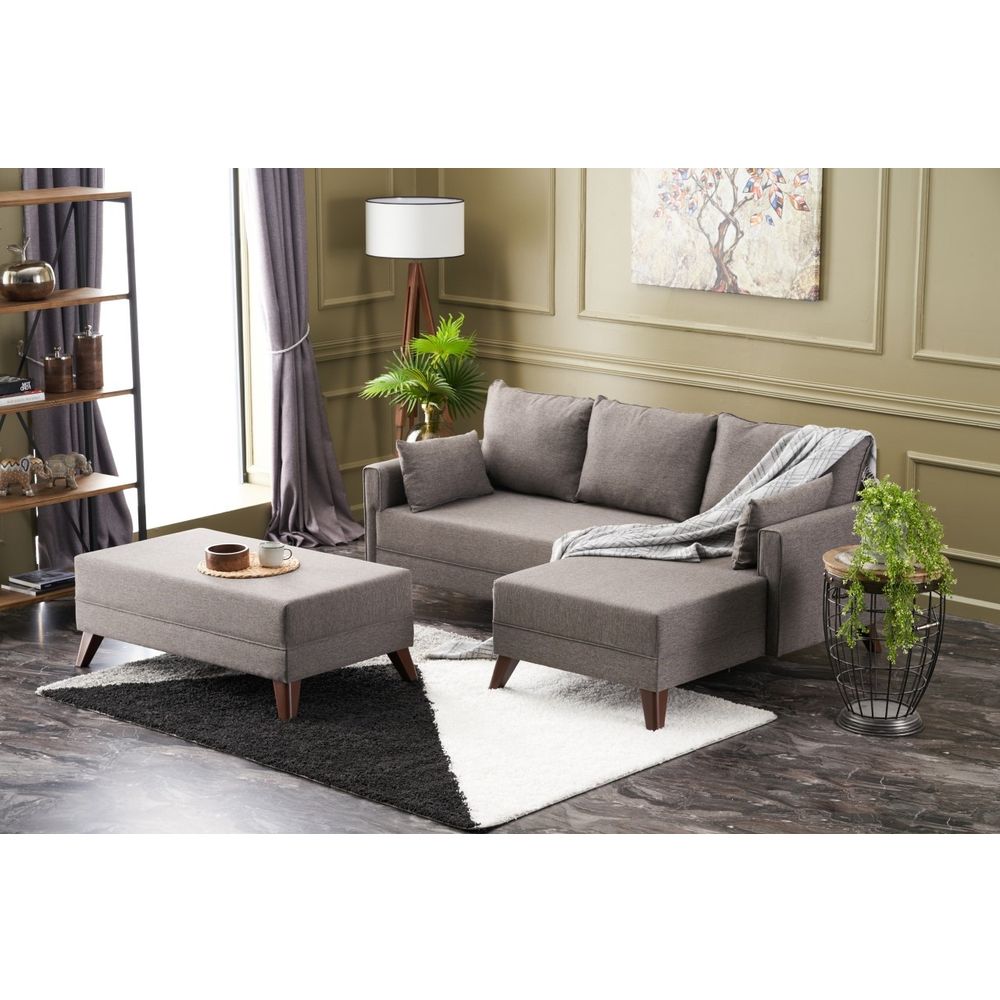 Bella Mini Ugaona Sofa Desna - Smeđa Ugaona Sofa na Razvlačenje slika 2