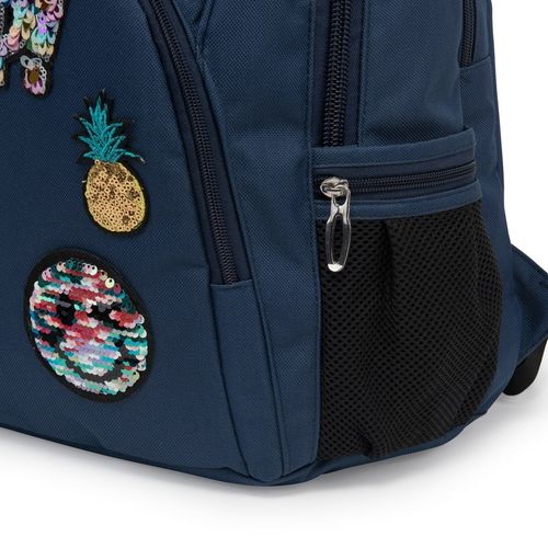 Školski ruksak zakrpe plavi slika 3