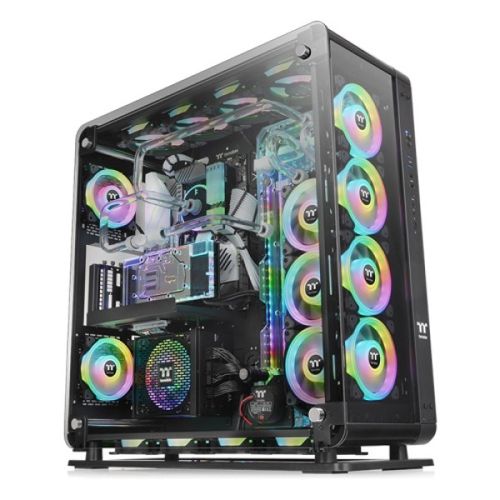 Kućište Thermaltake Core P8 TG Black/Black/Wall Mount/SPCC/4mm Tempered Glass*3 slika 1