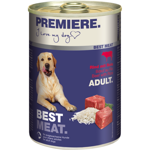 Premiere Dog Best Meat Adult Govedina i Pirinač 400g konzerva slika 1