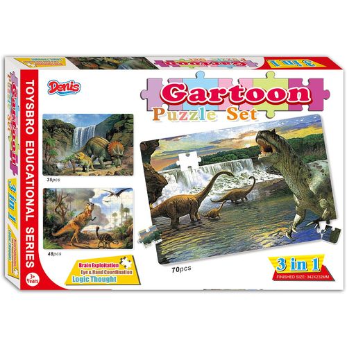 Puzzle / Slagalica set Dinosauri 3/1-153 kom slika 1