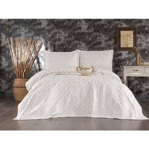 Merlin - Cream Cream Double Bedspread Set slika 1