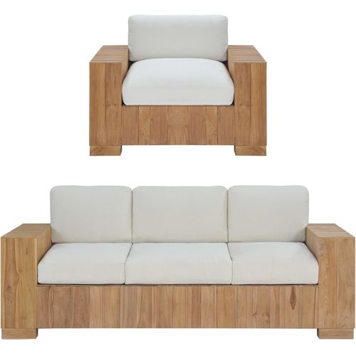 2-dijelni set sofa od masivne tikovine slika 14