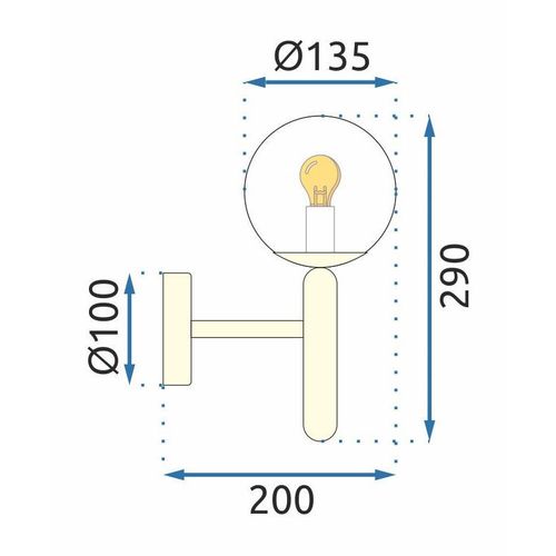 TOOLIGHT ZIDNA SVJETILKA APP894-1W ZLATNA slika 11