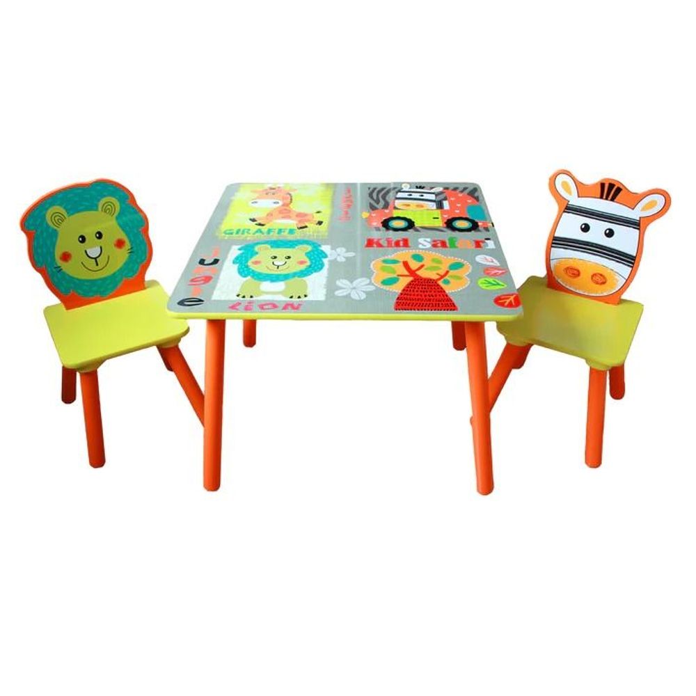 Kinder Home Dječiji drveni sto sa dvije stolice Kid Safari slika 2