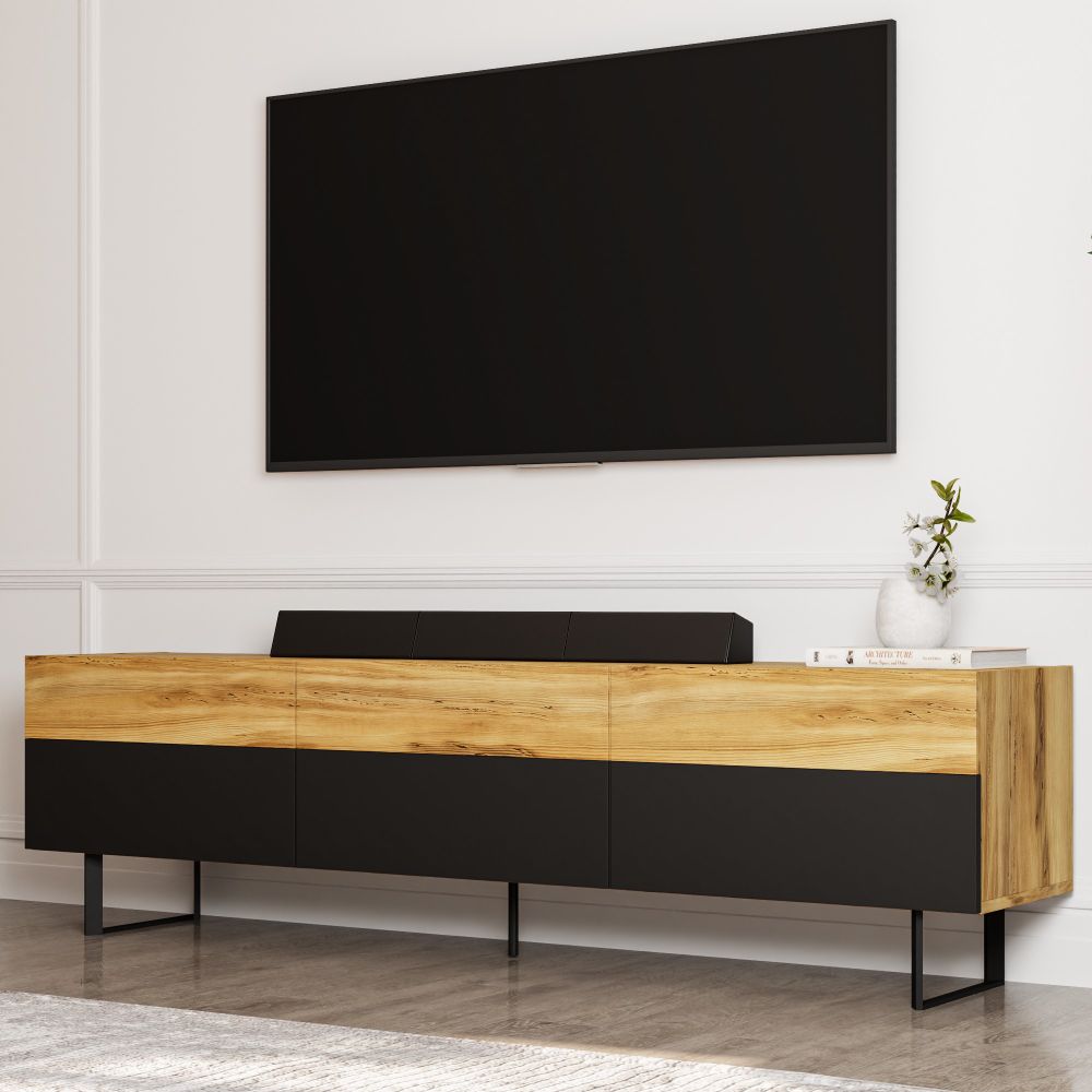 Sign - Crni, Hrast Crni TV Stalak slika 3