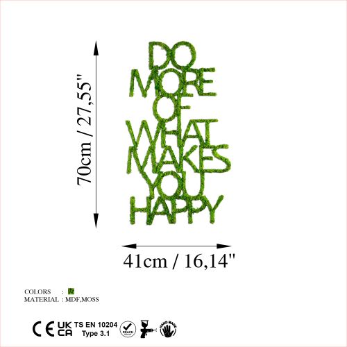 Wallity Metalna zidna dekoracija Do More Of What Makes You Happy slika 7