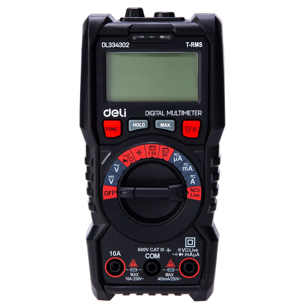Deli TRMS digitalni multimetar CATIII 600V, EDL334302 slika 1