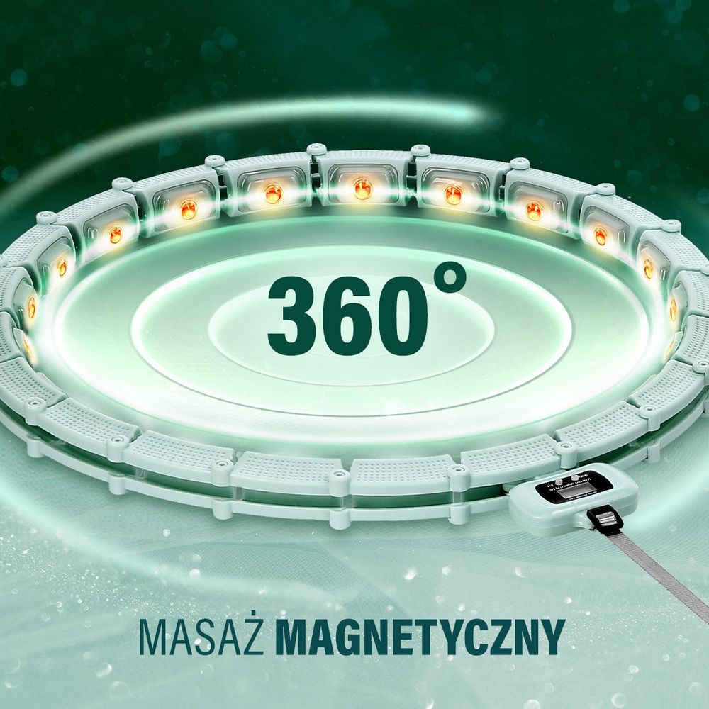 Hhm14 hula hoop zeleni magnetski s utegom + brojačem hms slika 4