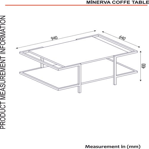 Minerva Walnut
Black Coffee Table slika 6