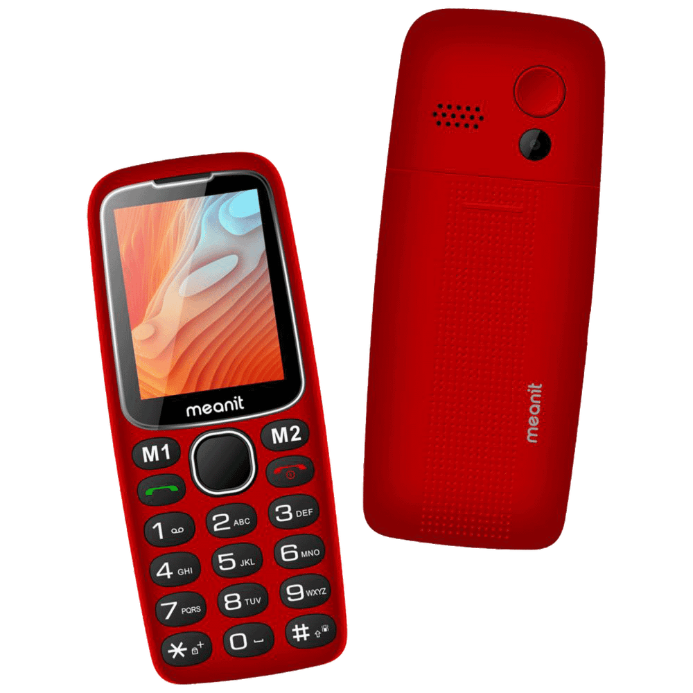 MeanIT Telefon mobilni, 2.4" zaslon, SOS tipka, crveni - Senior 10 Plus, Crveni slika 2