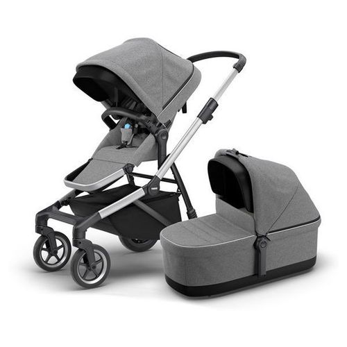 THULE Sleek dečija kolica + kolevka - Grey melange slika 1