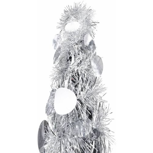 Prigodno umjetno božićno drvce srebrno 120 cm PET slika 2