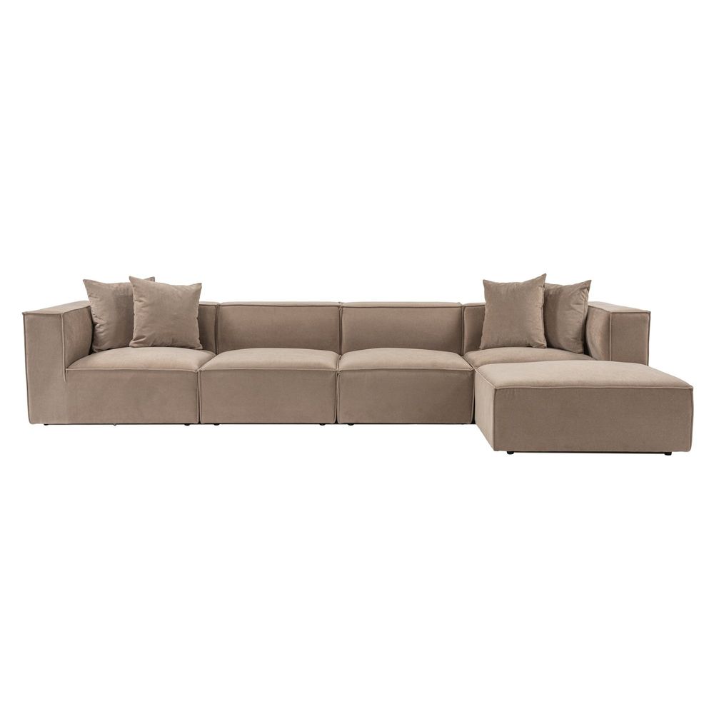 Sora (L1-O1-O1-1R-POUFFE) - Ugao Sofa Cappucino Boje slika 3