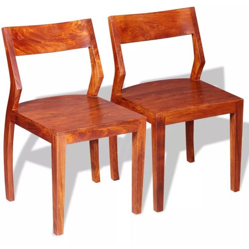 Blagovaonske stolice od masivnog bagremovog drva i šišama 2 kom slika 21