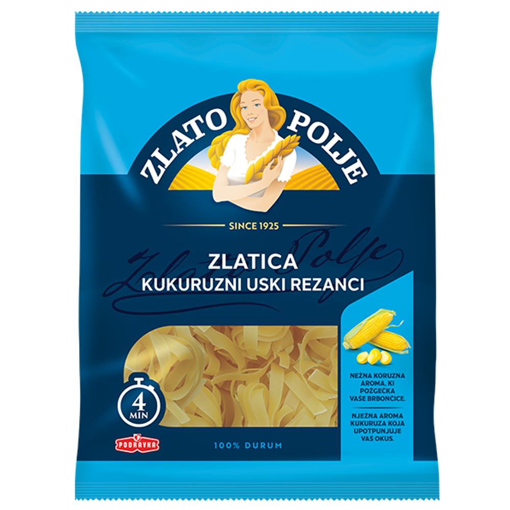 Zlato Polje Zlatica kukuruzni rezanci Uski 400g slika 1