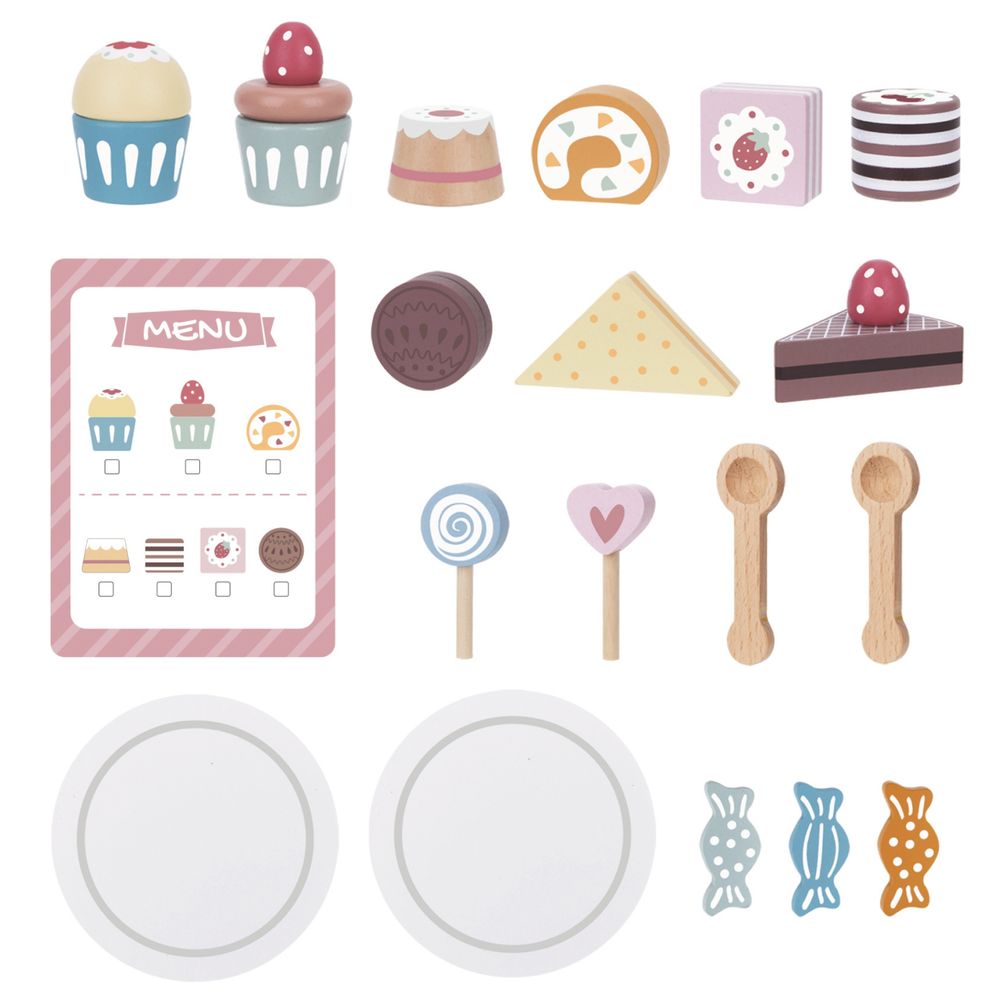 Tooky toy tanjur za slatkiše, drveni stalak, cupcakes, kolači slika 10