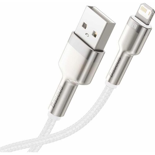 USB kabel za Lightning Baseus Cafule, 2.4A, 2m (bijeli) slika 3