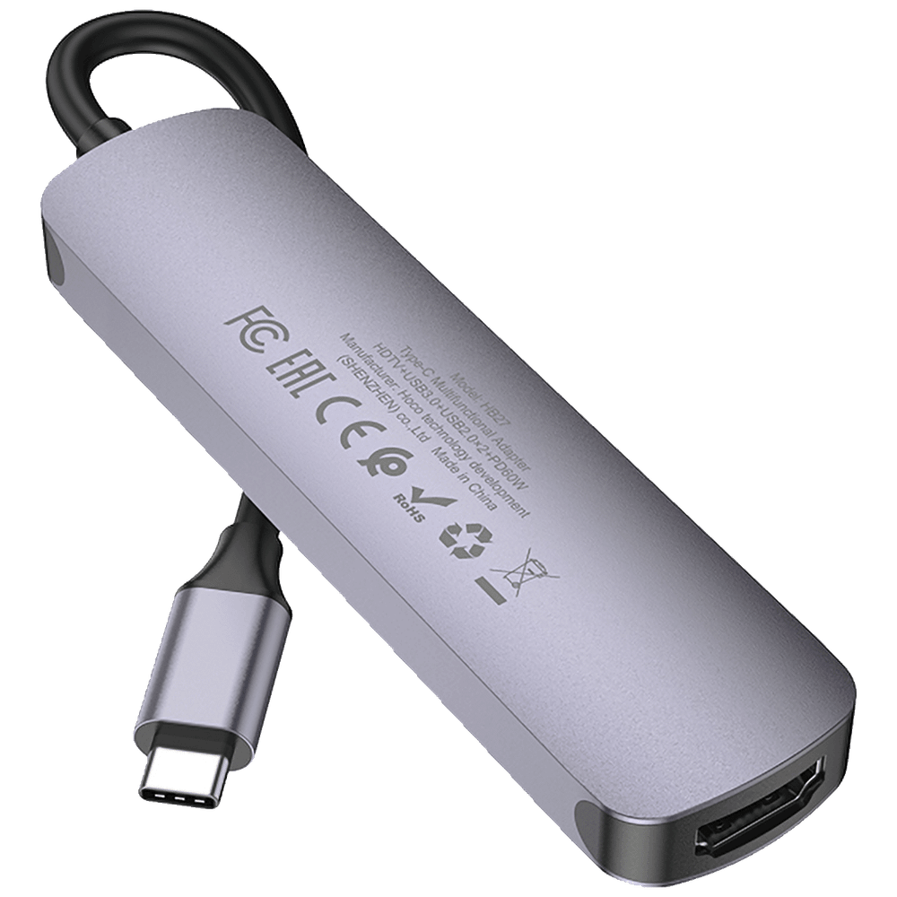 hoco. Konverter USB HUB type C to HDTV HB28 / USB3.0, USB2.0, PD, HDMI  slika 5