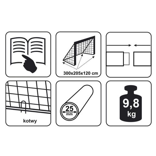 Nogometni gol 300x205x120cm za djecu slika 4