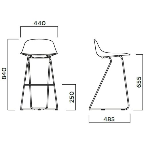 Dizajnerske polubarske stolice — by CLAUS B. • 2 kom. slika 2
