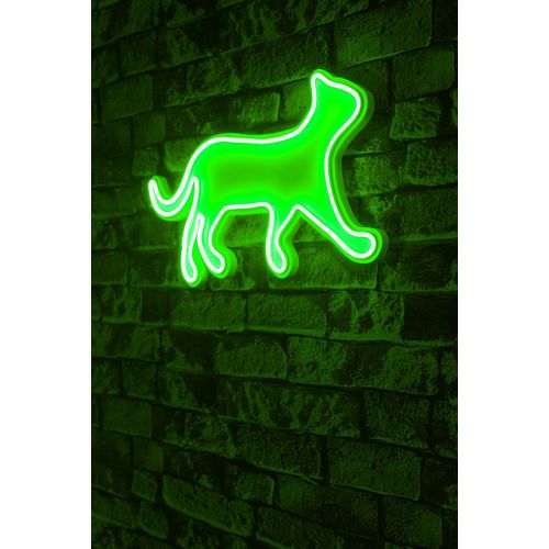 Wallity Ukrasna plastična LED rasvjeta, Kitty the Cat - Green slika 1