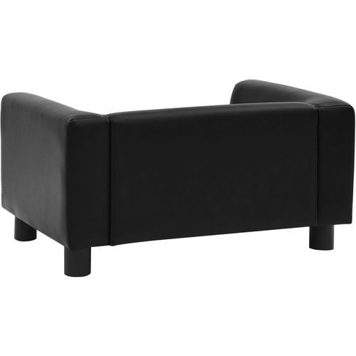 Sofa za pse crna 60 x 43 x 30 cm od pliša i umjetne kože slika 36