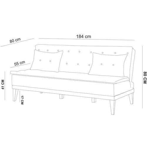 Fuoco-TKM07-1070 Green Sofa-Bed Set slika 11
