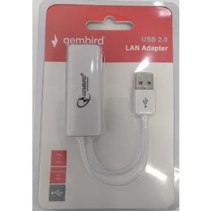 NIC-U6** Gembird USB 2.0 to Fast Ethernet LAN adapter 10/100 white,  mrezna kartica (399)