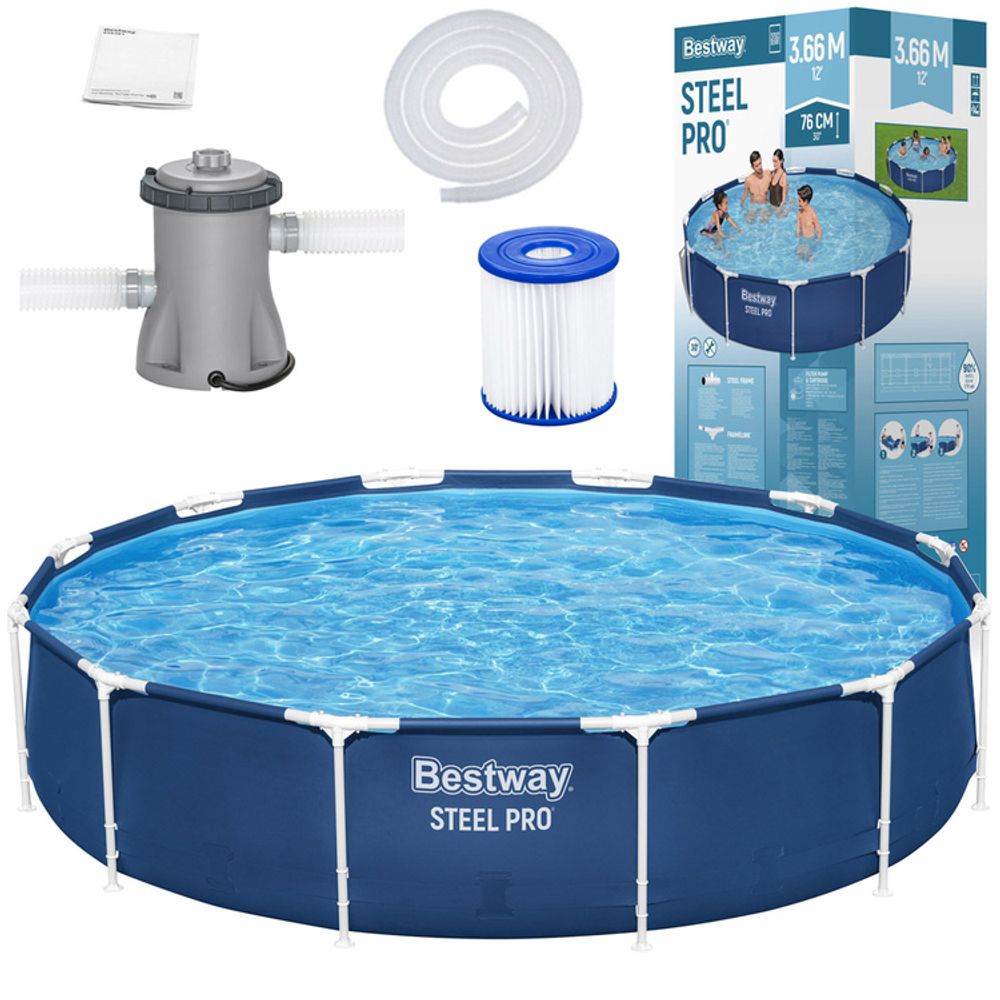 Bestway Frame bazen 366 cm x 76 cm 7 u 1 pumpa + filter 56681 slika 1
