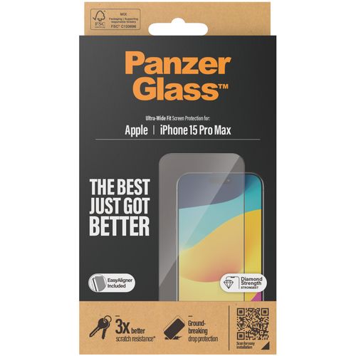 Panzerglass zaštitno staklo za iPhone 15 Pro Max ultra wide fit slika 4