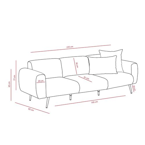 Atelier Del Sofa Side - Antracit Antracit Trosed slika 8