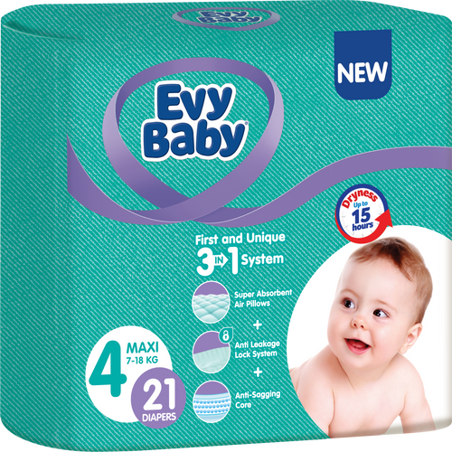 Evy Baby jednokratne pelene 3 u 1 sistem Standard slika 3