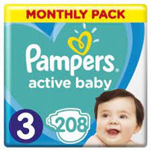 Pampers Active baby - mesečno pakovanje pelena XXL slika 6