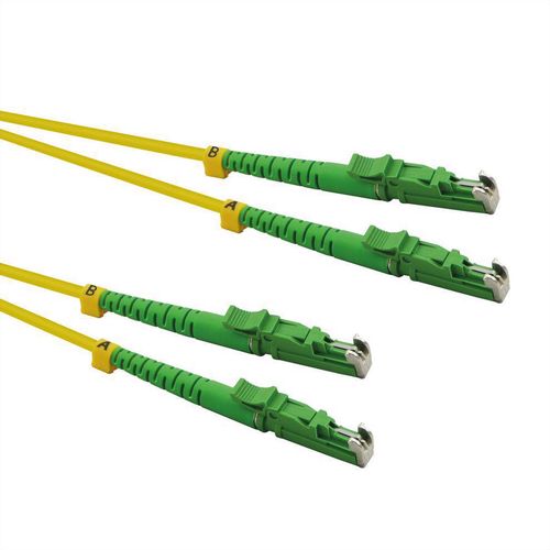 ROLINE FO Jumper Cable Duplex, 9/125µm, OS2, LSH/LSH, APC Polish, LSOH, žuti, 2 m slika 1