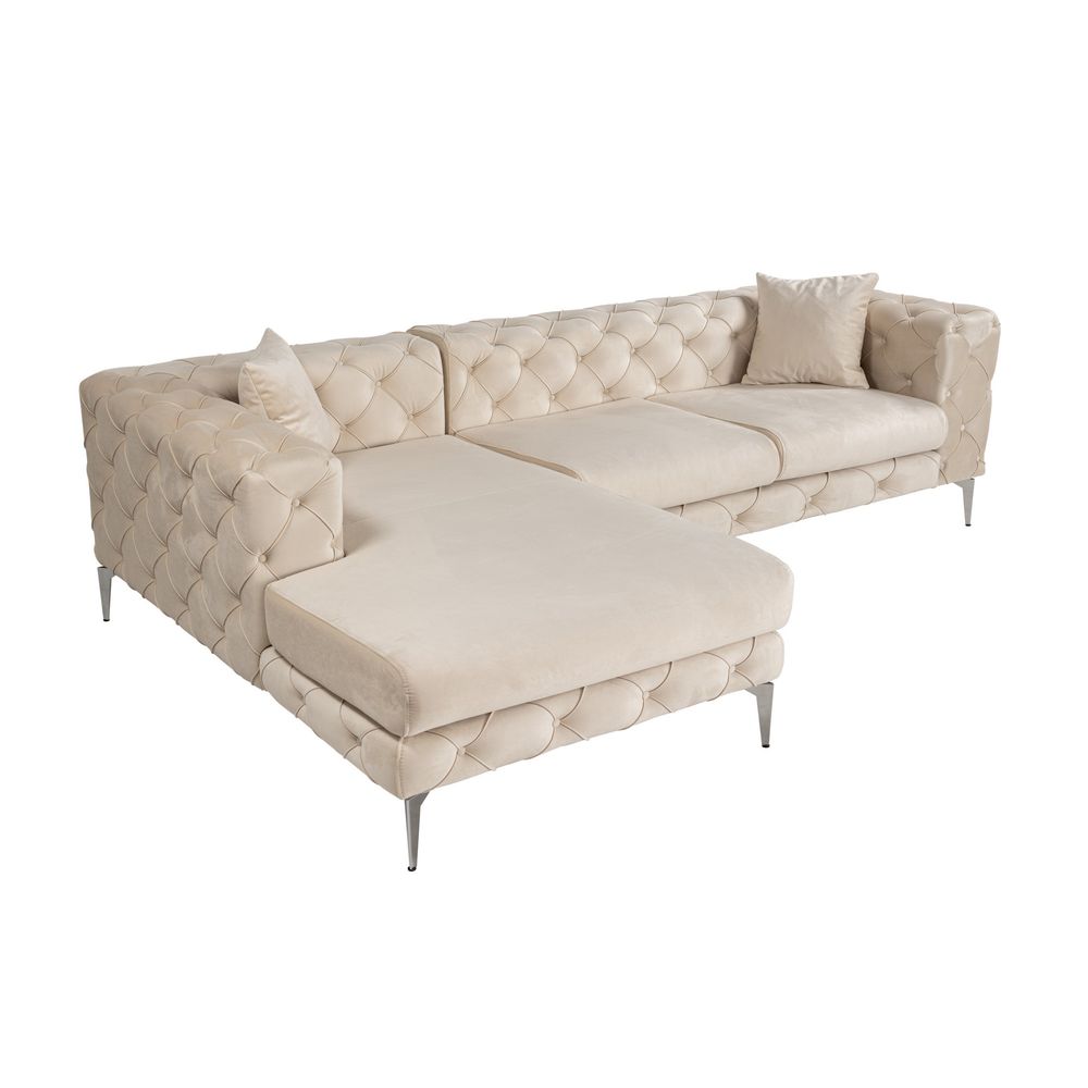 Como Eco Left - Bež Ugaona Sofa slika 4