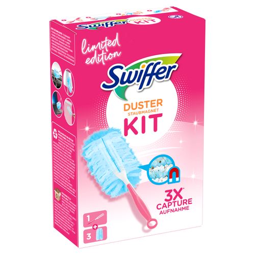 Swiffer čistač prašine, komplet + 3 zamjenske metlice, pink slika 3